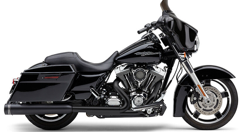 Cobra 4.5" Groove TIP Slip-ON Black - 6290RB For Harley Touring 1995-2016