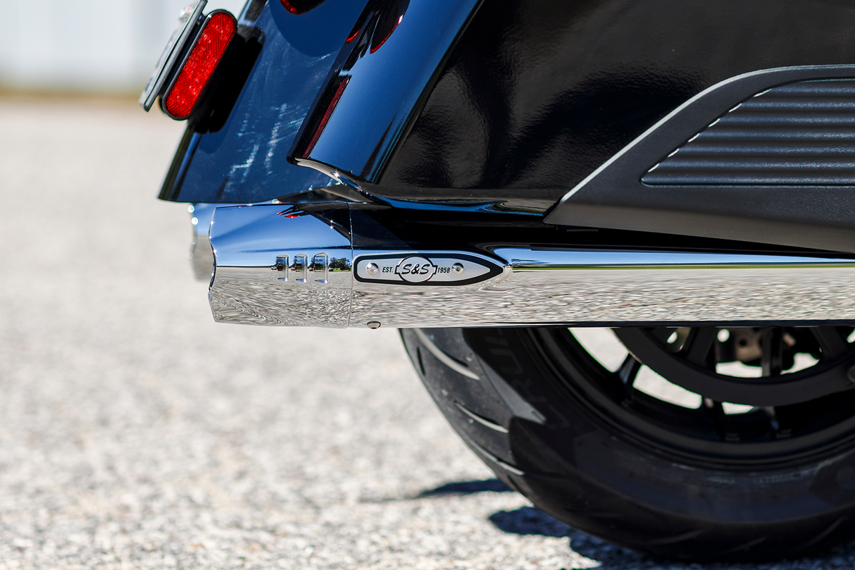 4" Broadhead Slip-On Mufflers - Fishtail - Chrome - 1801-1766