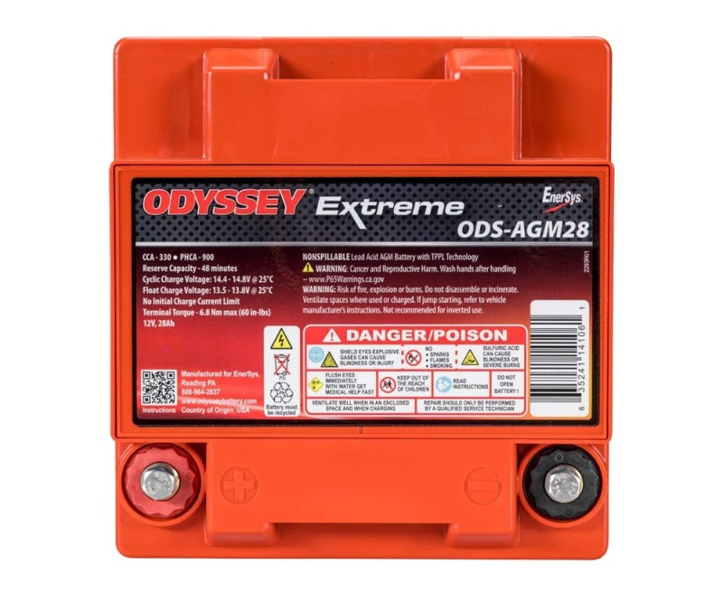 Odyssey Battery Powersport Extreme AGM Battery (PC925L) - ODS-AGM28 For Sea-Doo Watercraft 2002-2016 | BMW Motorcycles 1973-1995