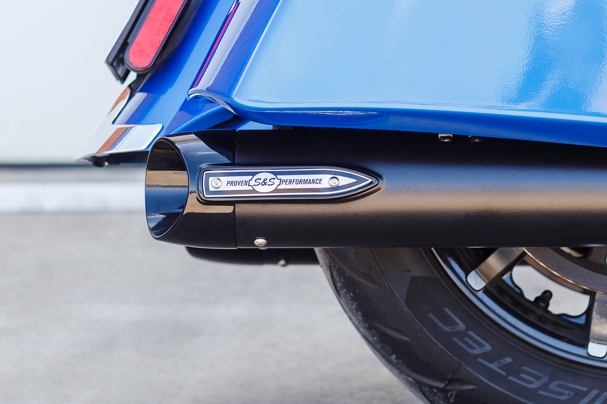 4" Broadhead Slip-On Mufflers - Slash Cut - Black - 1801-1764