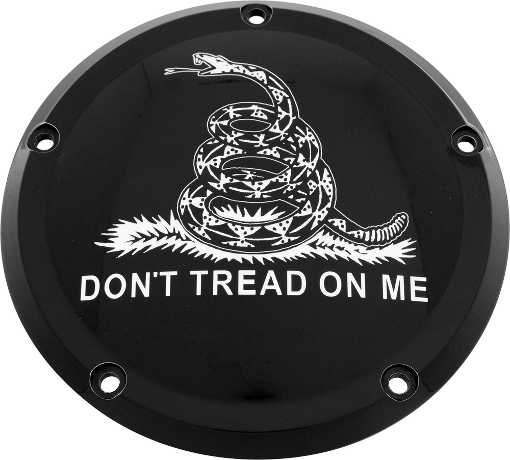 Custom Engraving 7 TC Derby Cover Don't Tread Black - PATR08-12BG For Harley Motorcycles 2007-2018