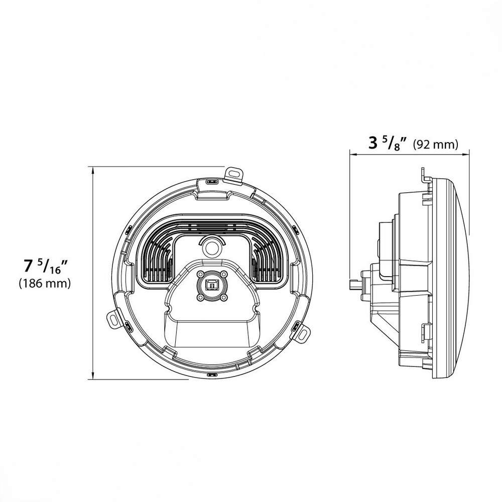 Koso North America 28-61024 GA030100 7" ZENITH LED HEADLIGH H4 PLUG