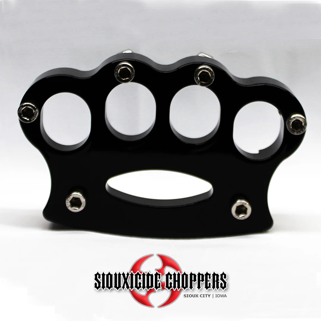 Siouxicide Choppers Brass Knuckle Brake Pedal Cover - Chrome