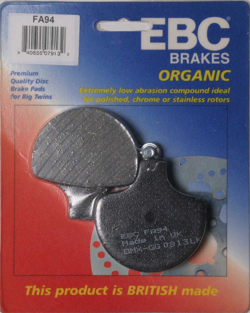 Ebc Brake Pads Organic - FA94 For Harley Motorcycles 1984-2010