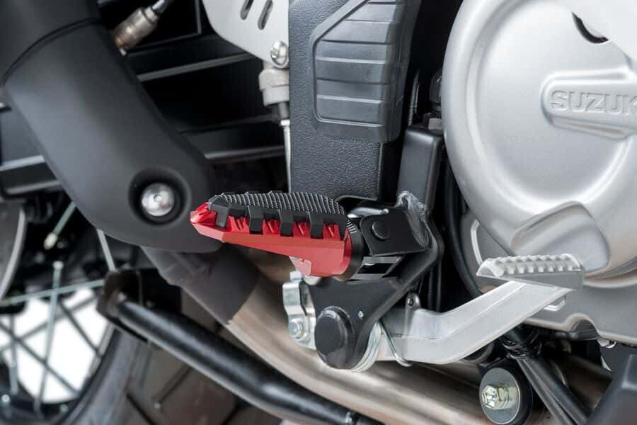 Puig Hi-Tech Parts Footpegs Trail RED - 7319R For Ducati Motorcycles 2008-2020 | Honda Motorcycles 2000-2021 | Triumph Motorcycles 2008-2021