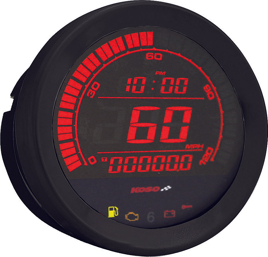Koso North America 27-5795 BA050903 DIGITAL GAUGE CLUSTER BLACK BEZEL 04-13 FLHT AND FLTR