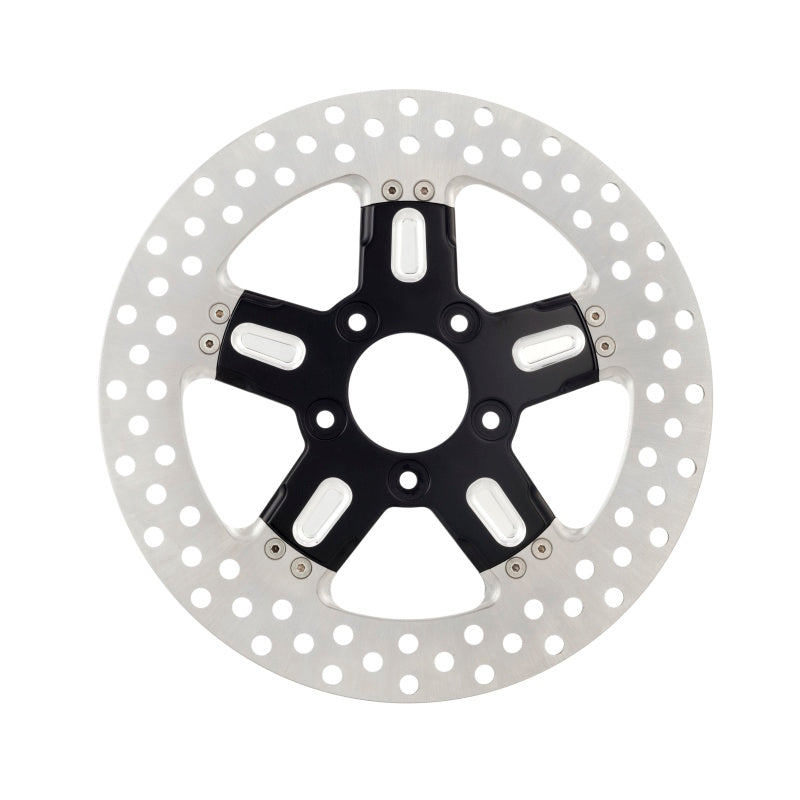 Performance Machine Disc Carr 11.8 Formula Rear Contrast Cut Platinum - 0133-1802FRMS-BMP For Harley Touring 2008-2021