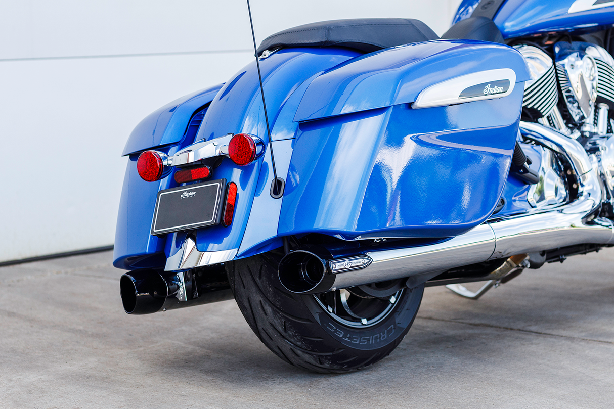 4" Broadhead Slip-On Mufflers - Slash Cut - Chrome - 1801-1765