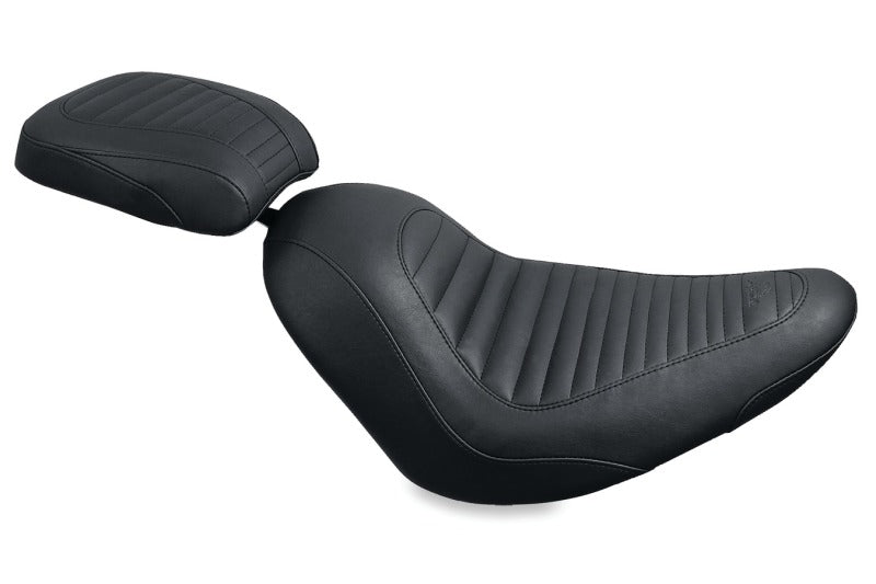 Mustang Motorcycle Mustang Wide Tire (200mm) Tripper Solo Seat Black - 76717 For Harley Softail 2006-2017
