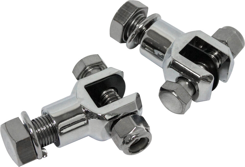 Harddrive Footpeg Clevis Mounts Chrome 1/2"-20 Thread - 30-686A For Harley Sportster 1986-1993