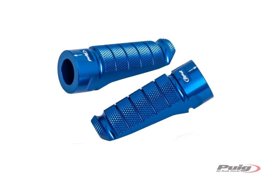 Puig Hi-Tech Parts Footpegs Racing Blue - 6301A For Ducati Motorcycles 2008-2020 | Honda Motorcycles 2000-2021 | Triumph Motorcycles 2008-2021