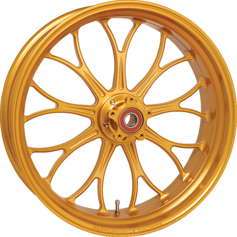 Performance Machine 18x5.5 Forged Wheel Revolution Gold Ano - 1269-7814R-RVNAP-G For Harley Motorcycles 2009-2021