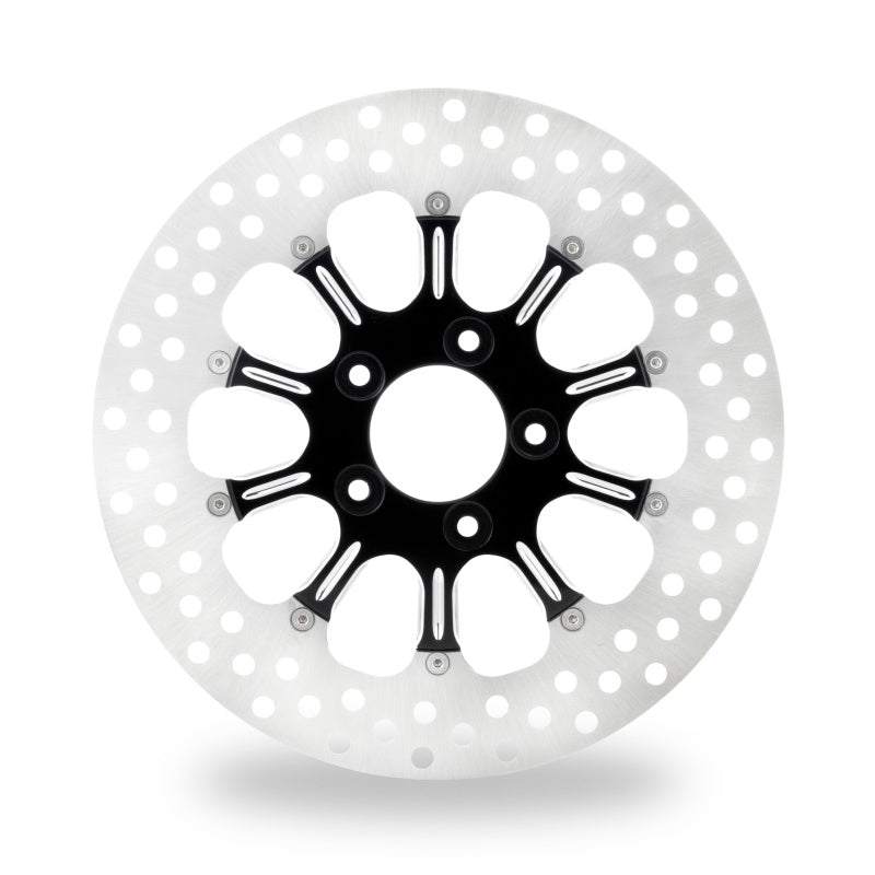 Performance Machine Disc Carr 11.5 Revel SS Contrast Cut Platinum - 0133-1522RELS-BMP For Harley Motorcycles 2000-2014