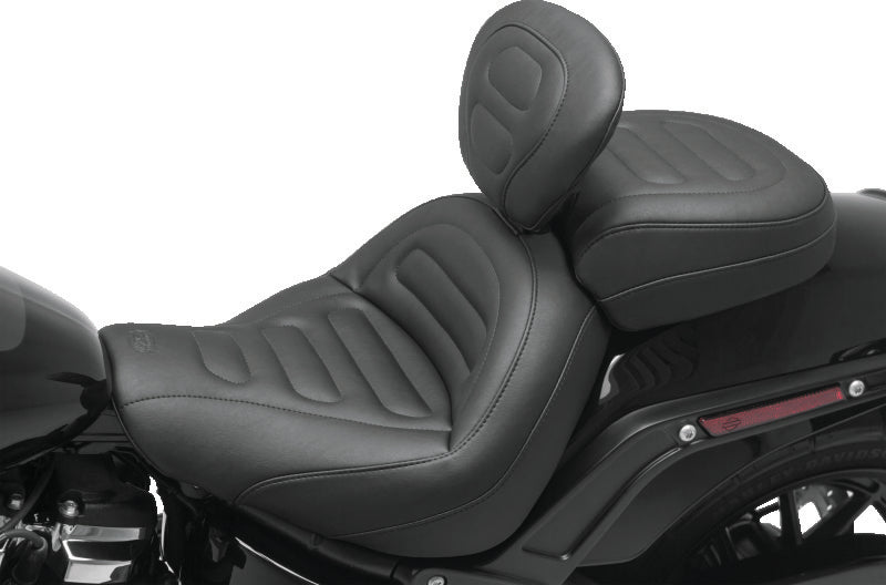 Mustang Motorcycle Electra Glide,rd Glide Rd King,street Glide Standard Touring 1PC Seat Regal Black - 76036 For Harley Touring 2008-2021