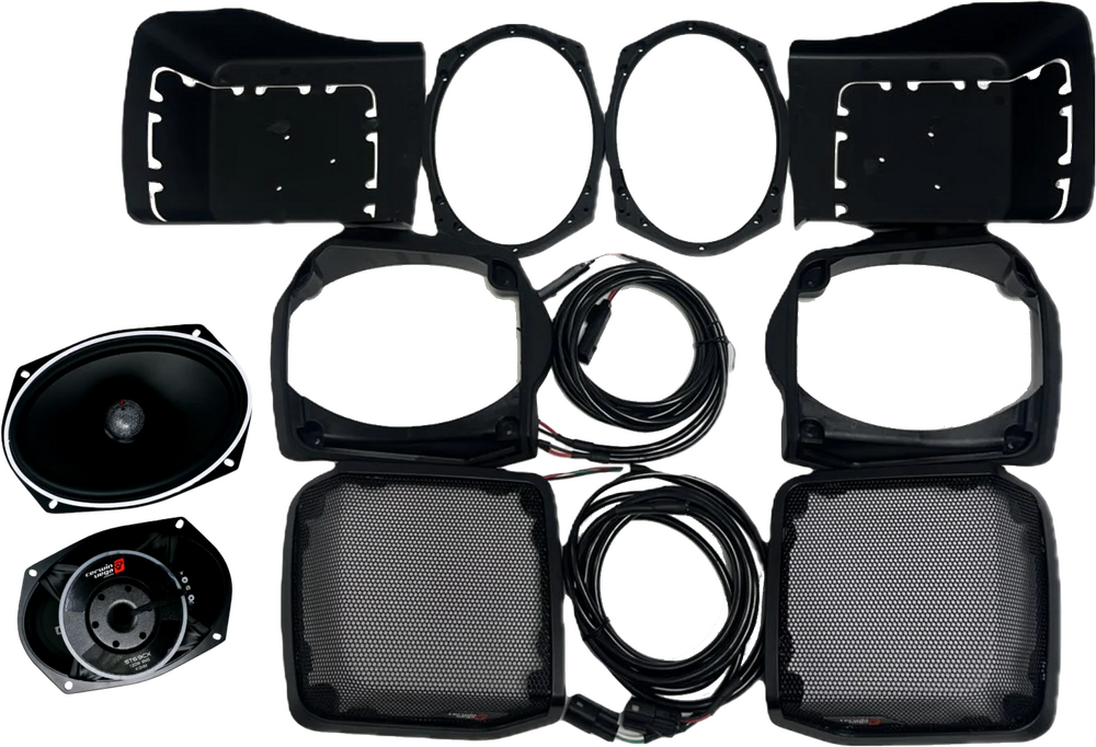Cerwin Vega 6"X9" CUT IN LID Kit W PH694 T Bags - RPMPH694LK For Harley Touring 2014-2026