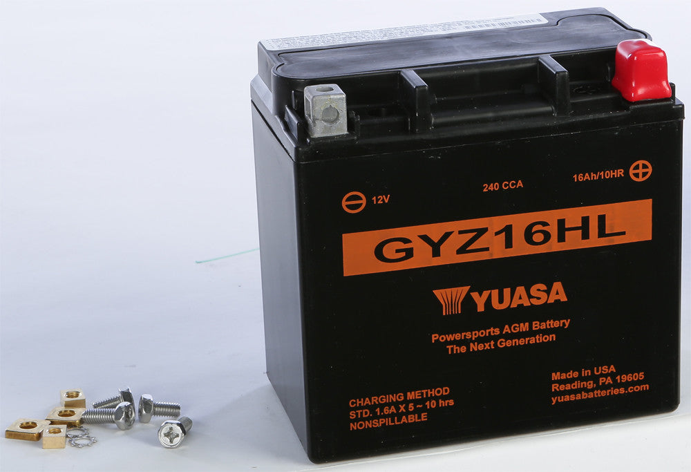 Yuasa Battery GYZ16HL Sealed Factory Activated - YUAM716GHL For Harley Sportster 2004-2018