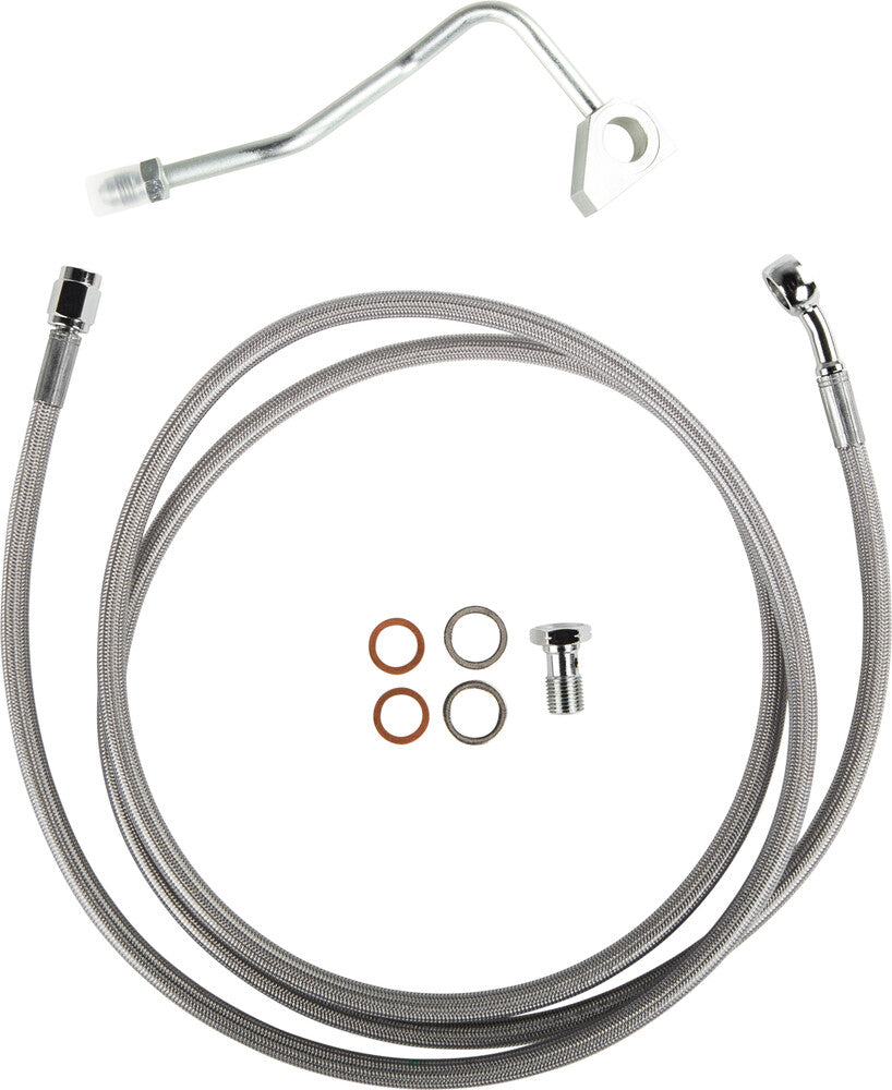 Goodridge Premium ABS Brakeline Kit +4 ALL FLH FLT EXC Fltrx S - HD82127-C+4 For Harley Touring 2014-2023