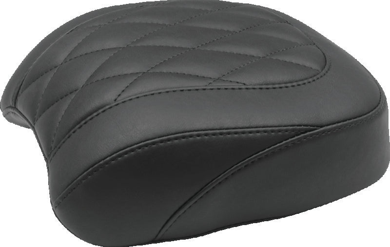 Mustang Motorcycle Fat Bob Standard Touring Passenger Seat Trapezoid Black - 75888 For Harley Softail 2018-2021