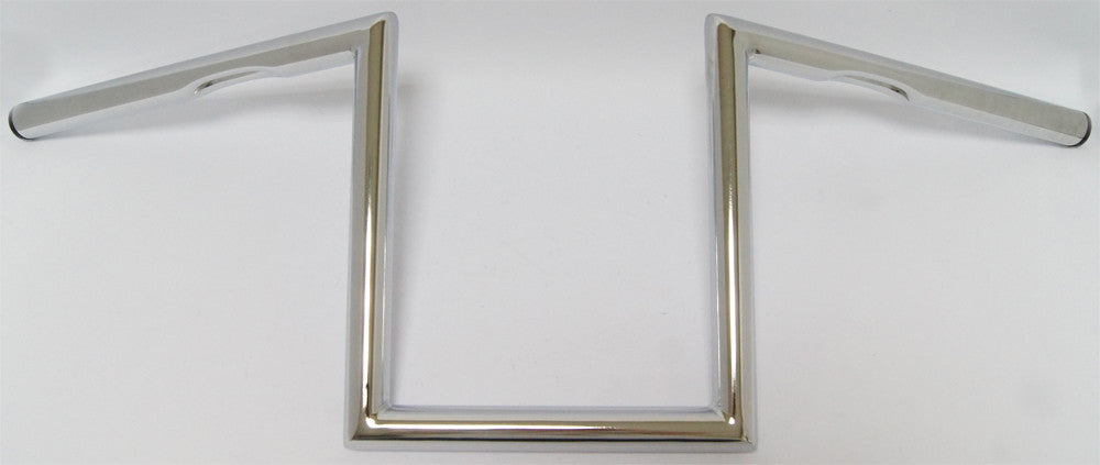 Harddrive 1" Z-Bar Dimpled 10" Chrome - 21-234 For Harley Motorcycles 1980-2017