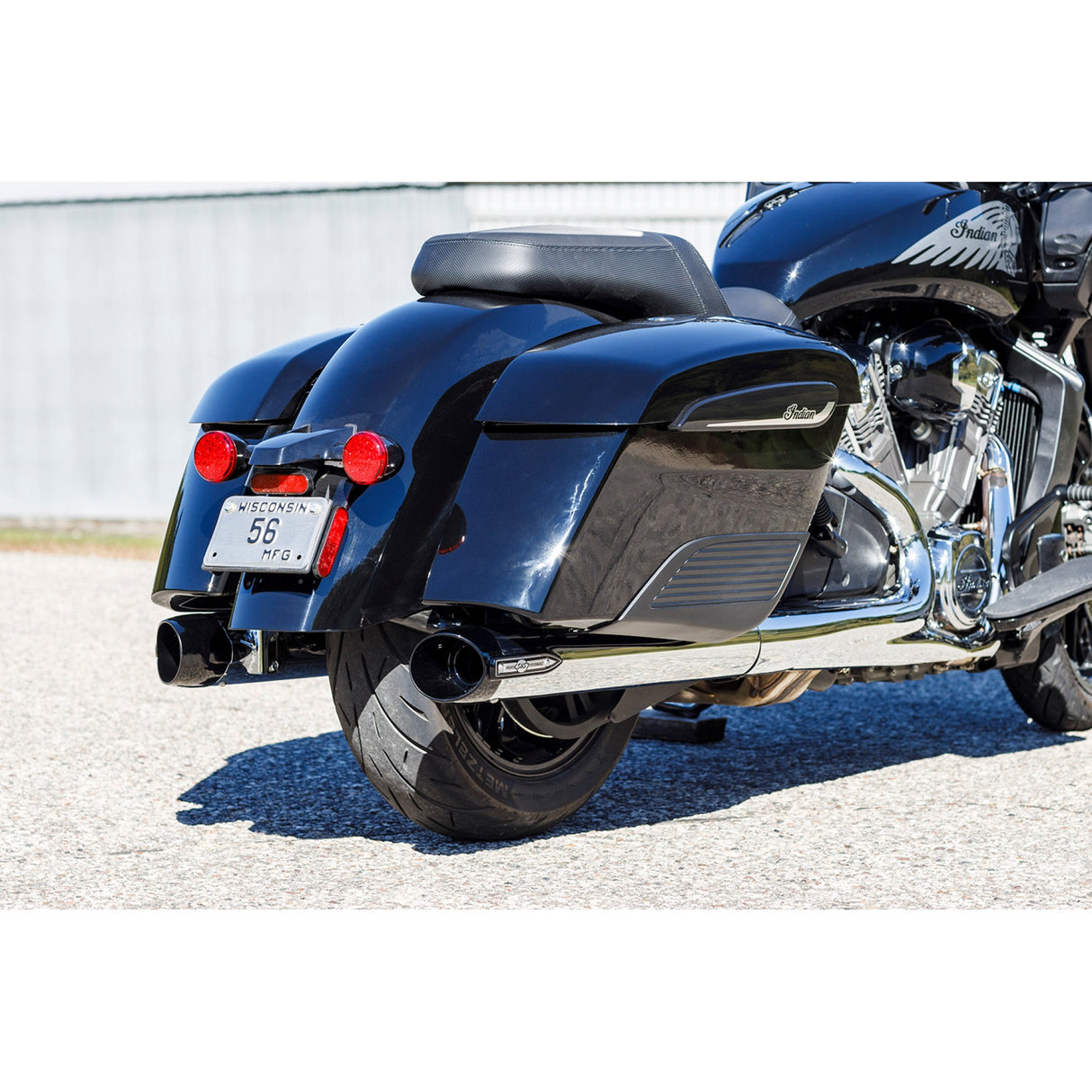 S&S Cycle 4" Broadhead Slip-On Mufflers Slash Cut Chrome - 550-1076 For Indian 2014-2022