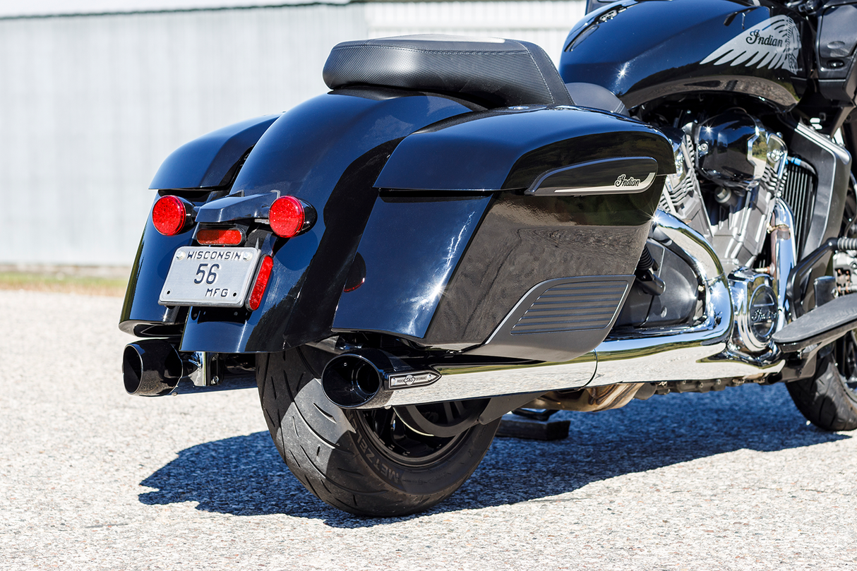 4" Broadhead Slip-On Mufflers - Slash Cut - Chrome - 1801-1765