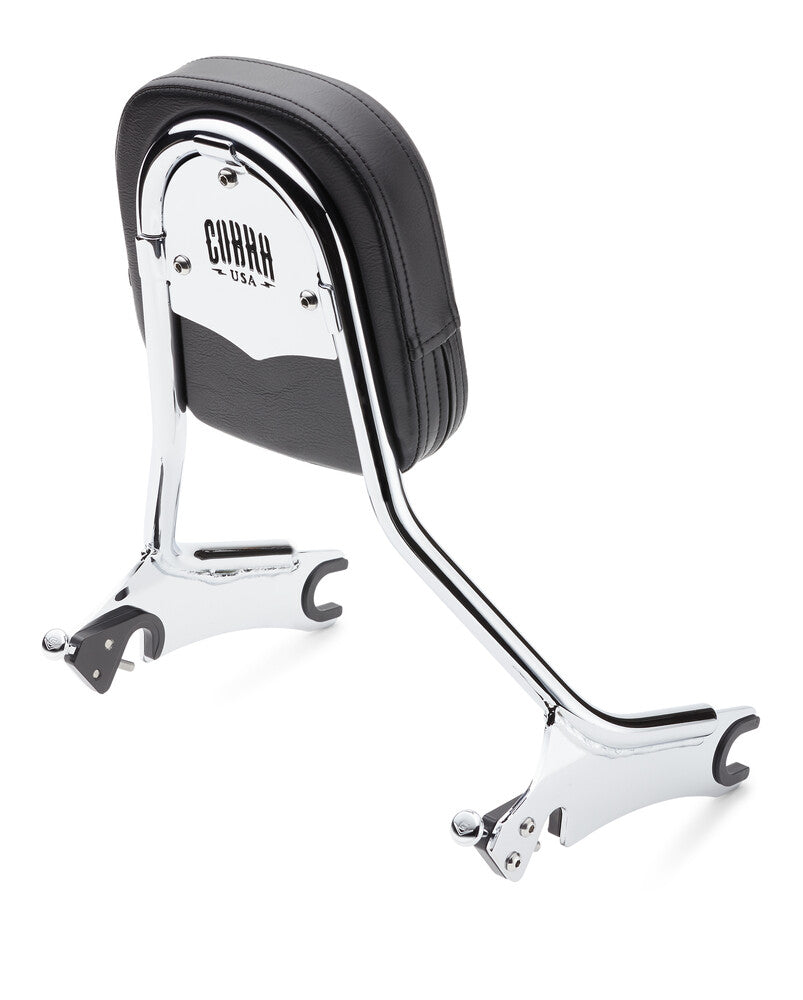 Cobra Detach Backrest-Tall-MED PAD Chrome Chieftain 14 - 502-2005 For Indian Chieftain 2014-2020