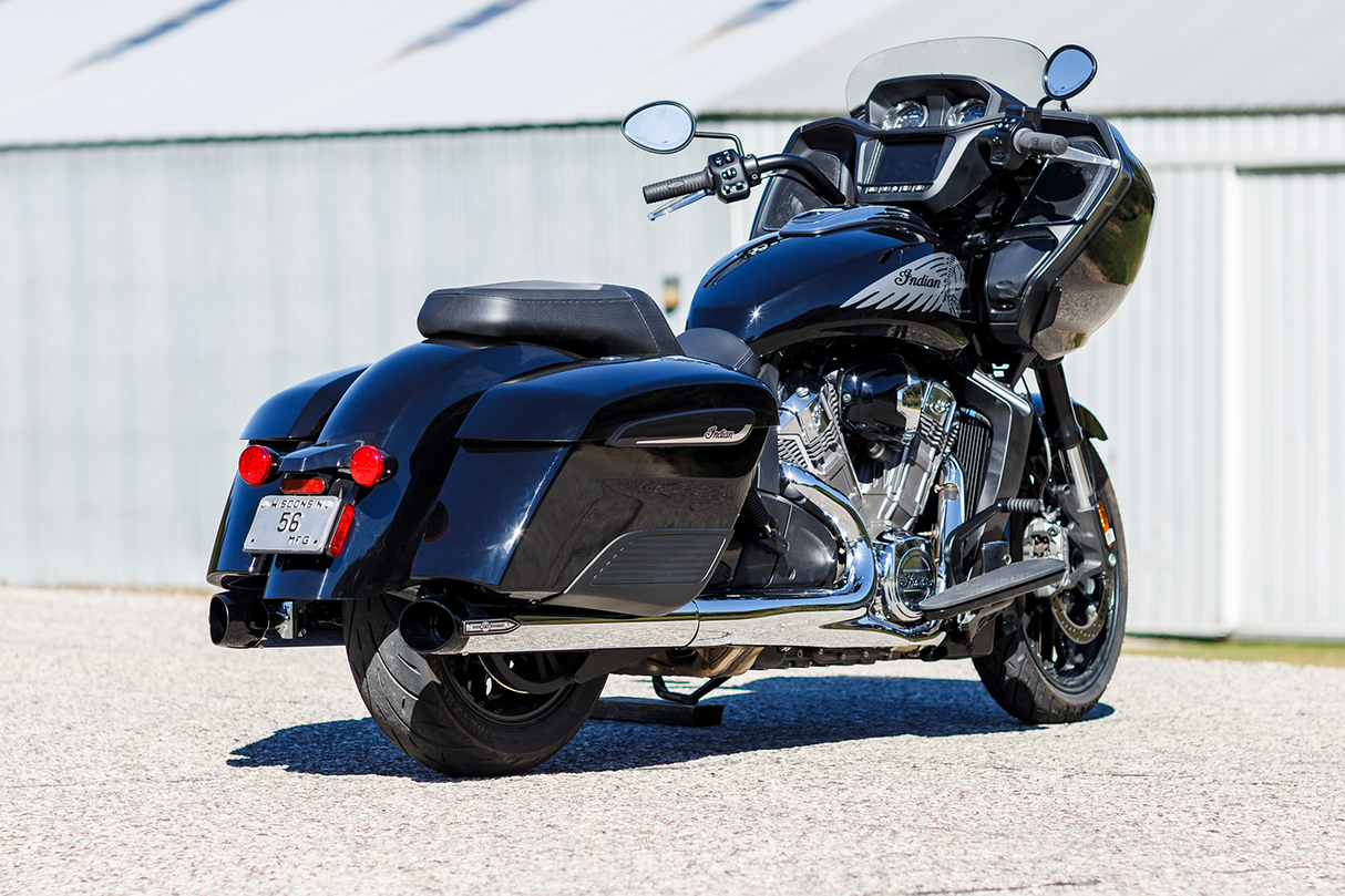 4" Broadhead Slip-On Mufflers - Slash Cut - Chrome - 1801-1765