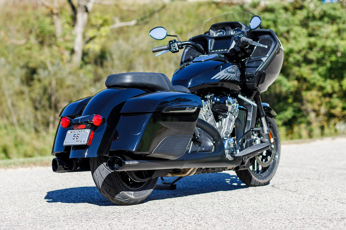 4" Broadhead Slip-On Mufflers - Slash Cut - Black - 1801-1764