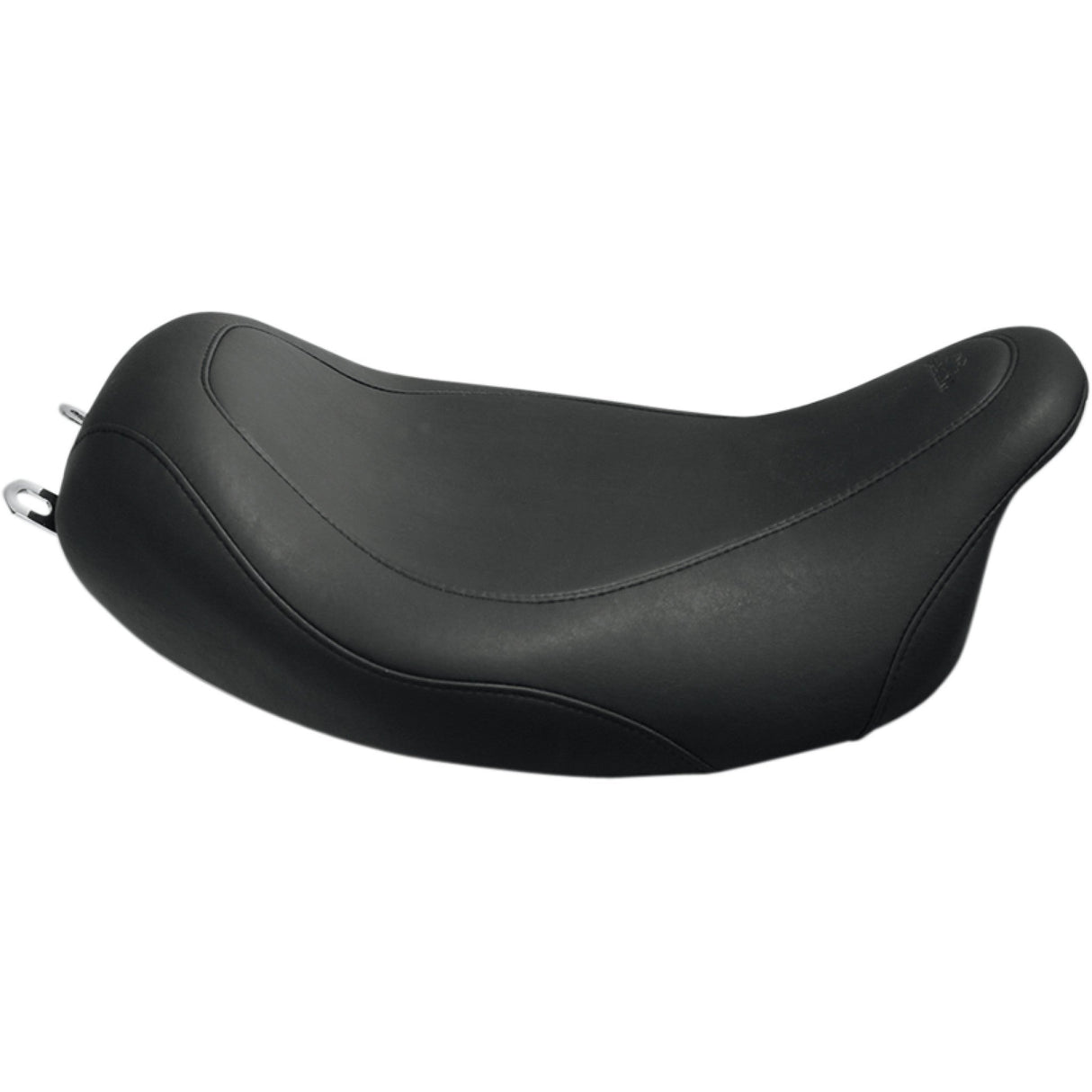 Mustang Wide Tripper™ Solo Seat Without Backrest Smooth Black - 76692 For Harley Touring 2008-2025