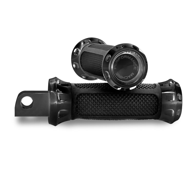 Performance Machine Footpegs Overdrive Rider Black Ano - 0035-1243M-B For Harley Softail 2018-2021