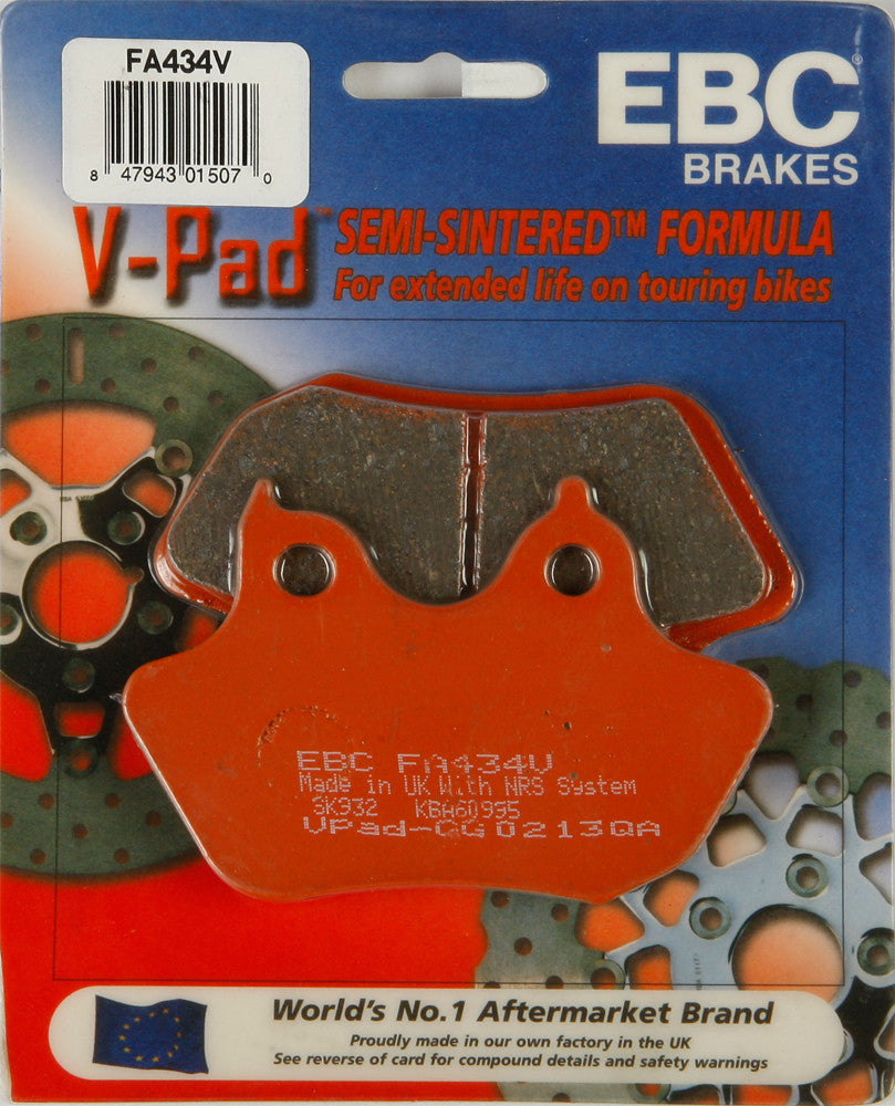 Ebc Brake Pads V-Series - FA434V For Harley Screamin' / Softail 2006-2007