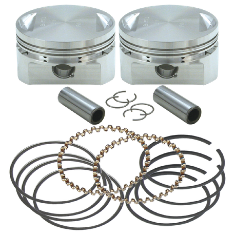 S&S Cycle BT 3-1/2in Standard Bore Forged Stroker Piston Kit - 106-5554 For Harley Motorcycles 1984-1999