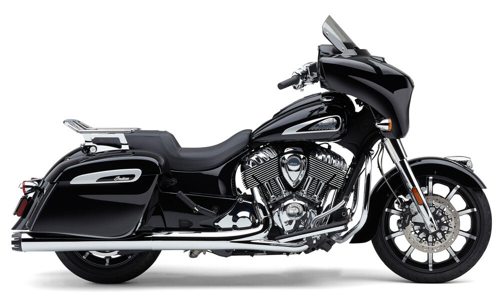 Cobra 4" NH Dual CUT Slip-ONS Chrome Indian GEN-1 BAG - 5206 For Indian 2015-2022