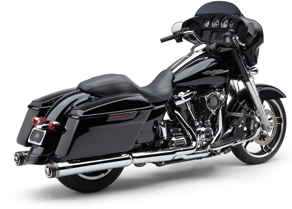 Cobra 4" Groove TIP Slip-ON Chrome - 6277 For Harley Touring 2017-2026