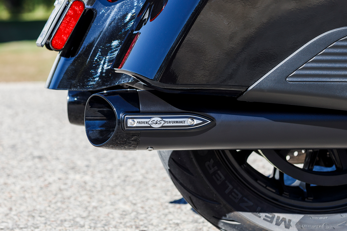 4" Broadhead Slip-On Mufflers - Slash Cut - Black - 1801-1764