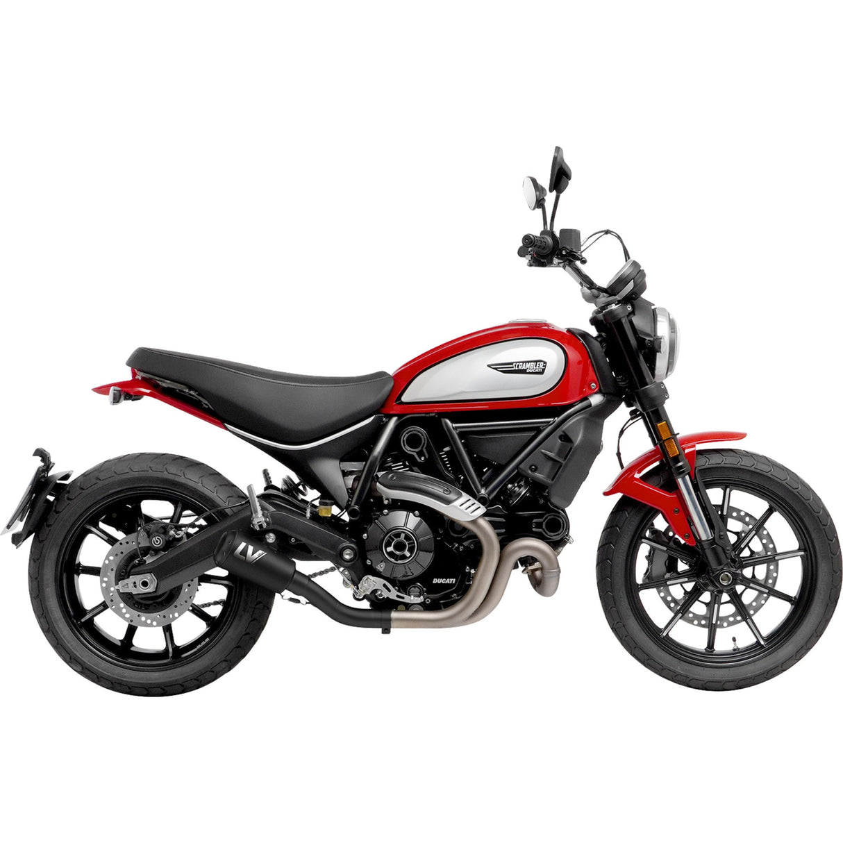 Leovince LV-10 Full Black Muffler - 15250FBU Ducati Scrambler Icon / Scrambler Icon Dark / Scrambler Nightshift / Scrambler Urban Motard 2021-2022