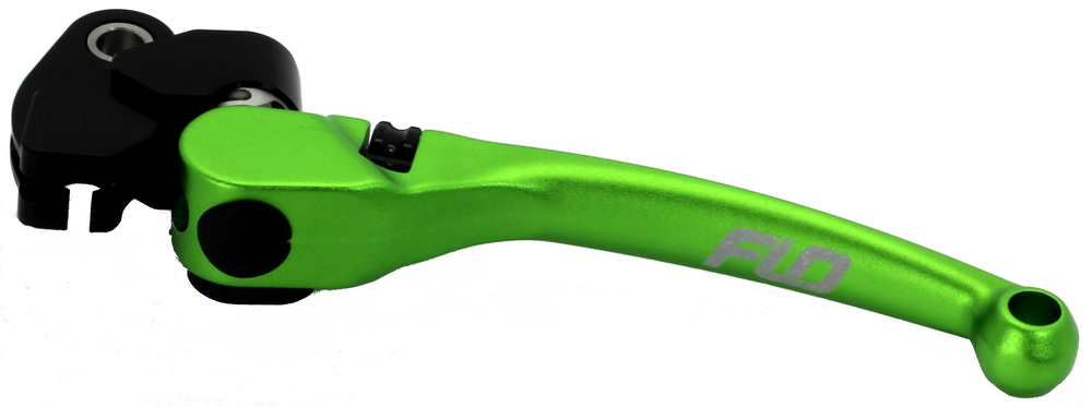 Flo Motorsports PRO 160 Clutch Lever Green - CL-723G For Kawasaki KX 250 / KX 450 2005-2020 | Yamaha YZ 125 / YZ 250 2000-2014