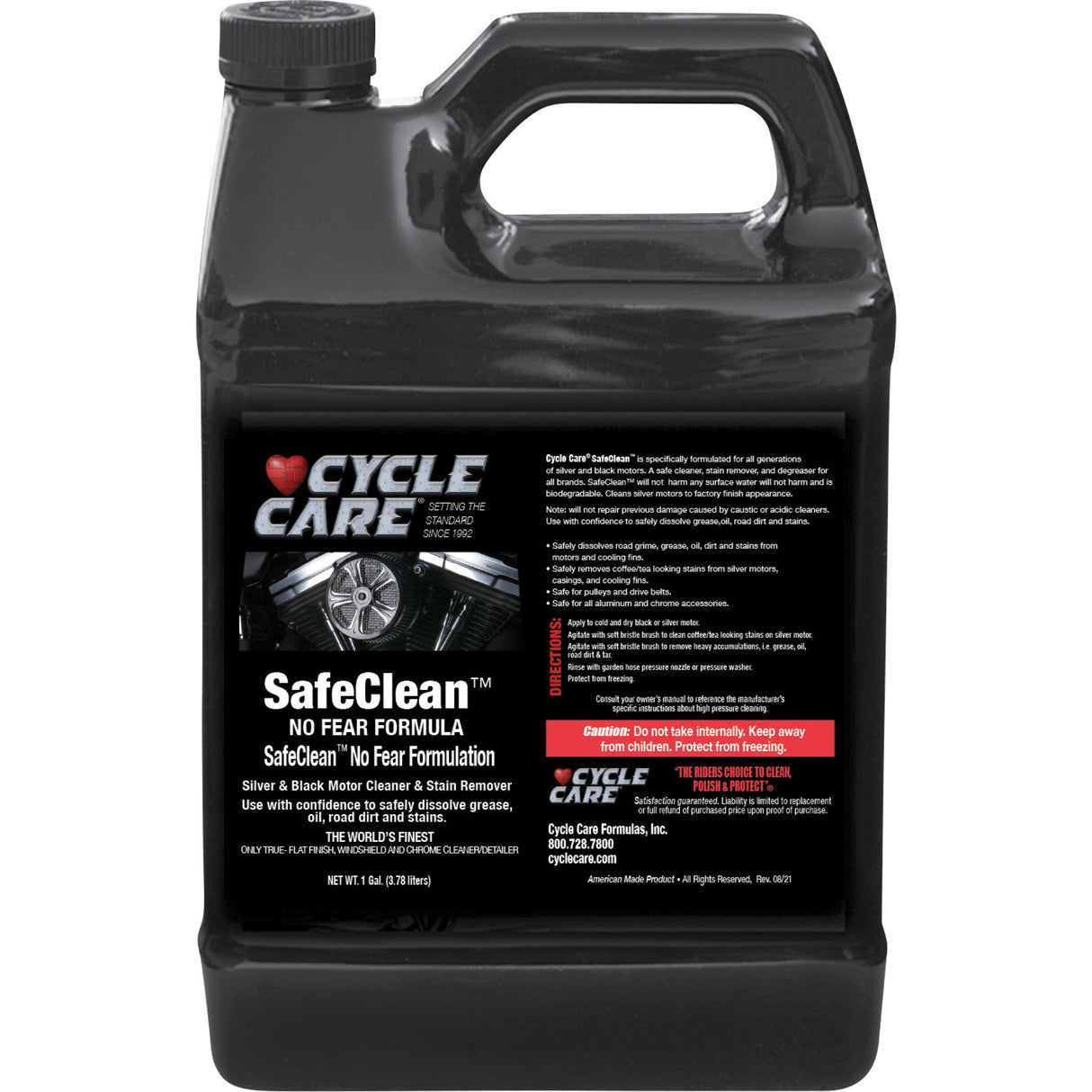 CYCLE CARE FORMULAS 3704-0180 15128 Safe Clean™ Silver and Black Engine Cleaner Formula SafeClean - 1 U.S. gal.