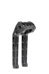 Khrome Werks Billet Risers 10"  std top clamp Black  350100