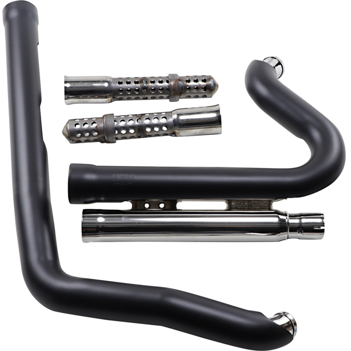 Cobra Speedster Short 2-Into-2 Exhaust System - 6709B For Harley Dyna 2006-2011