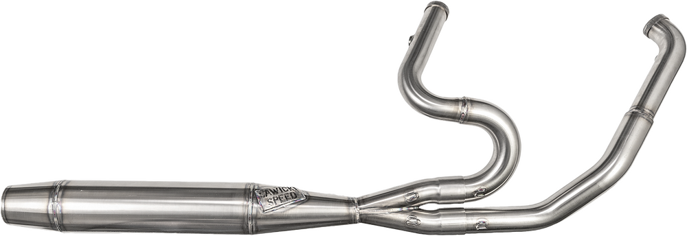 Sawicki 2IN1 Twin CAM FLT MID Length Pipe Brushed SS For Harley Touring 1995-2016