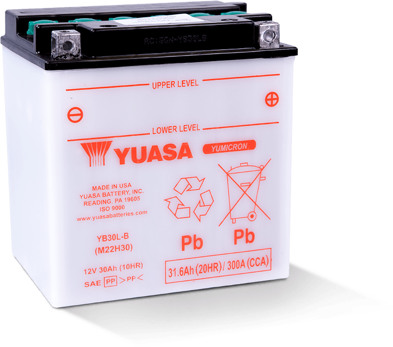 Yuasa Battery YUAM22H30TWN Yuasa YB30L-B Yumicron CX 12-Volt Battery