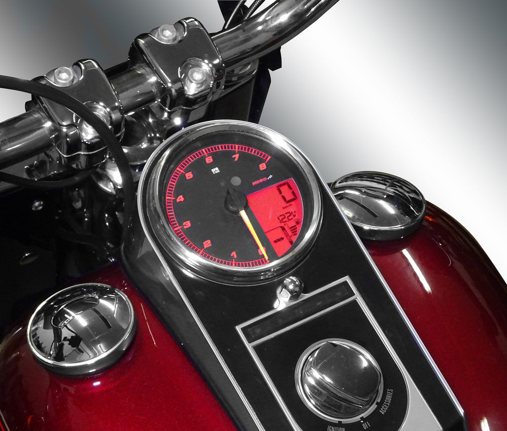Koso North America Koso HD-05 4.5" Gauge Chrome Bezel, Pre Canbus - BA072100 For Harley Dyna 2004-2013