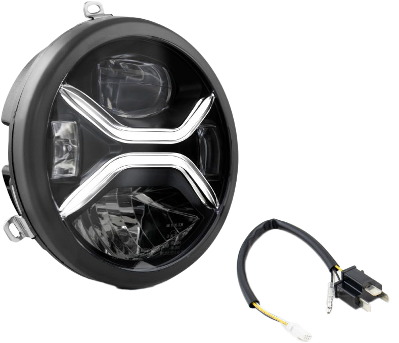 Koso North America 28-61024 GA030100 7" ZENITH LED HEADLIGH H4 PLUG