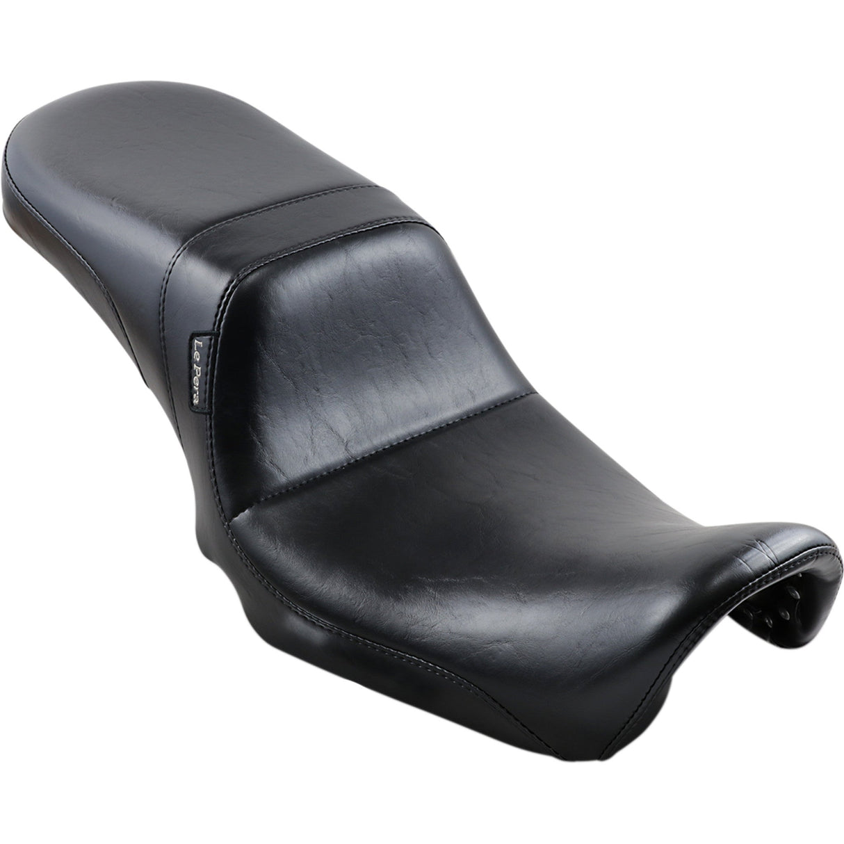 LePera Daytona 2-Up Seat Without Backrest Smooth Black - LK-515 For Harley Motorcycles 2006-2017