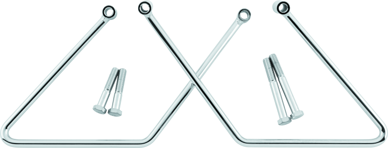 Bikers Choice 564236 00-05 Fxst 00-17 Flst Chrome Saddlebag Supports Pr