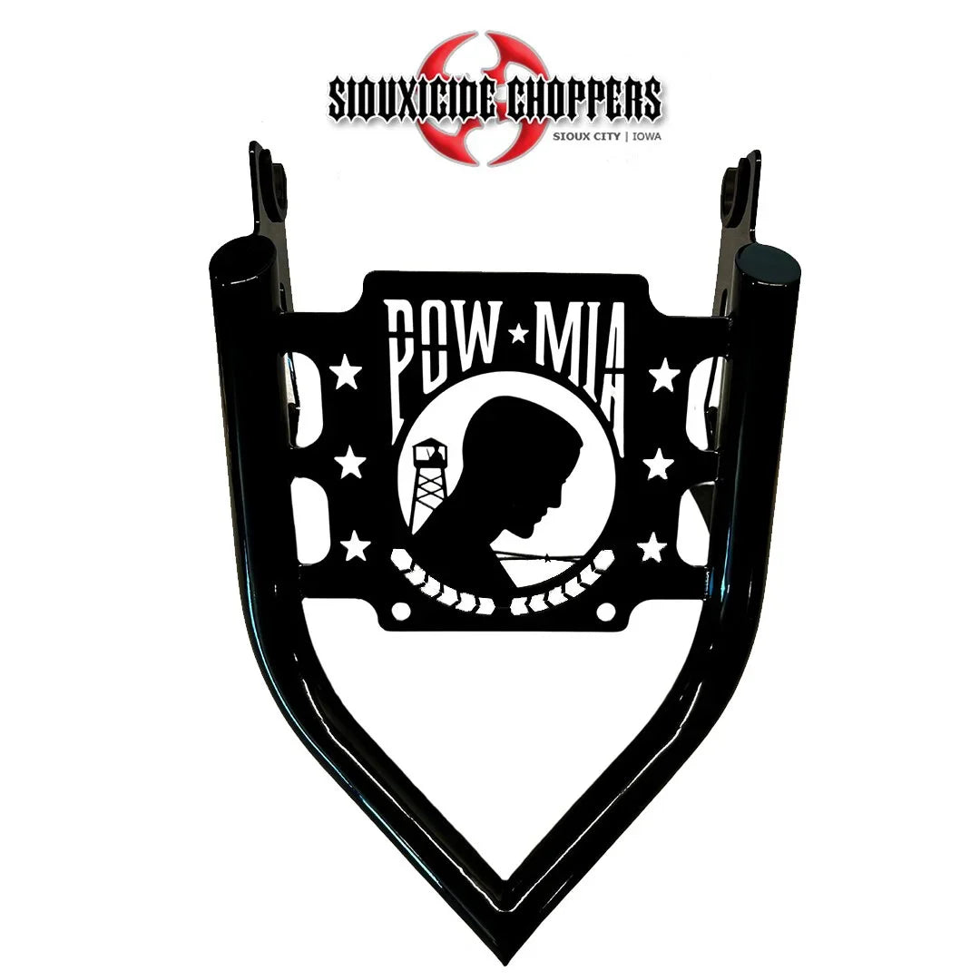 Siouxicide Choppers Touring Luggage Rack American Flag, Chrome For Harley Touring 2009-2026