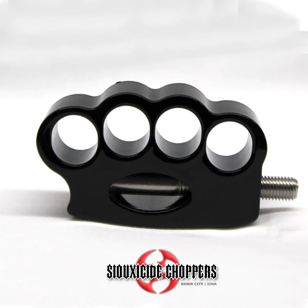 Siouxicide Choppers Brass Knuckle Heel & Toe Shifter Black For Harley Touring 1997-2026