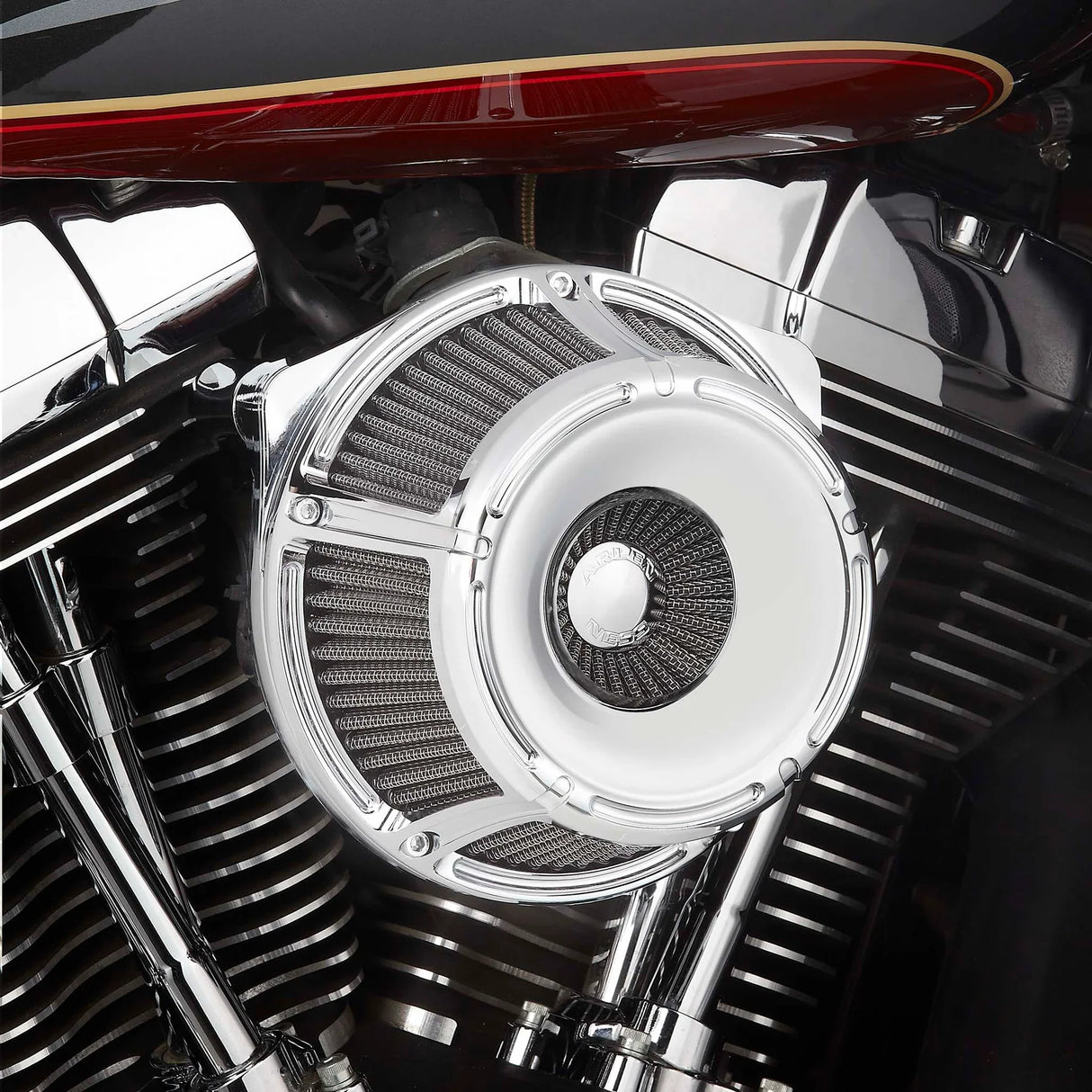 Arlen Ness Inverted Series Air Cleaner Kit — Slot Track Chrome - 18-914 For Harley Motorcycles 2017-2025
