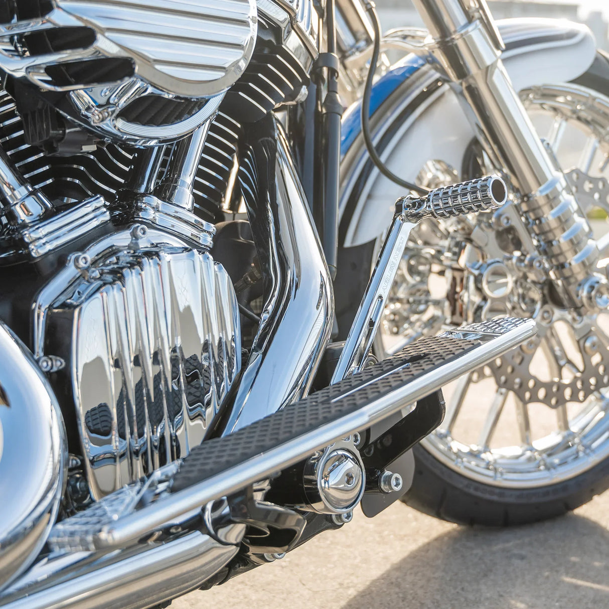 Arlen Ness SpeedLiner Foot Control Kit Solo Chrome - 420-105 For Harley Touring 1999-2026